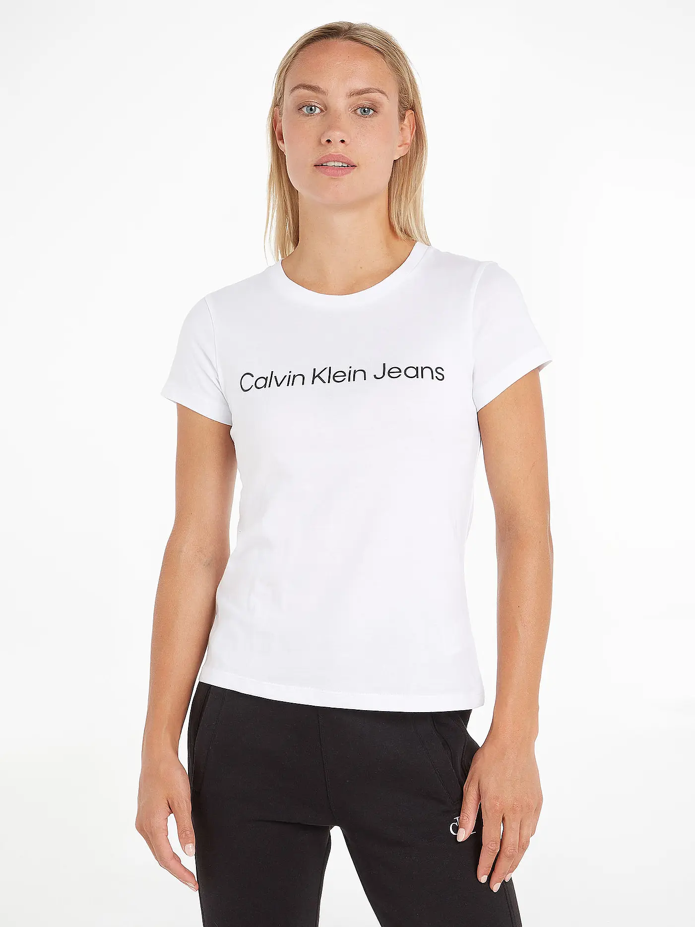 CALVIN KLEIN JEANS | T-Shirt Slim Fit CORE INSTITUTIONAL | weiss